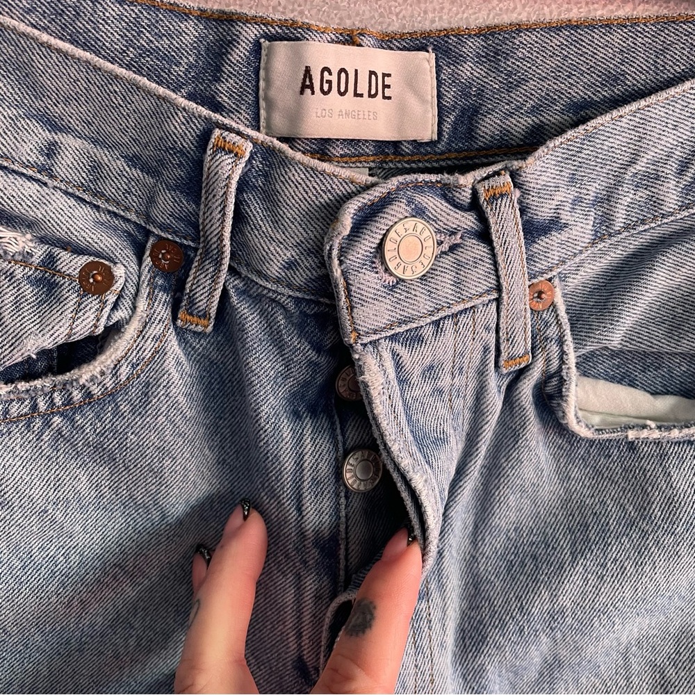 Agolde 90's Crop in Nerve - Picture 5 of 9